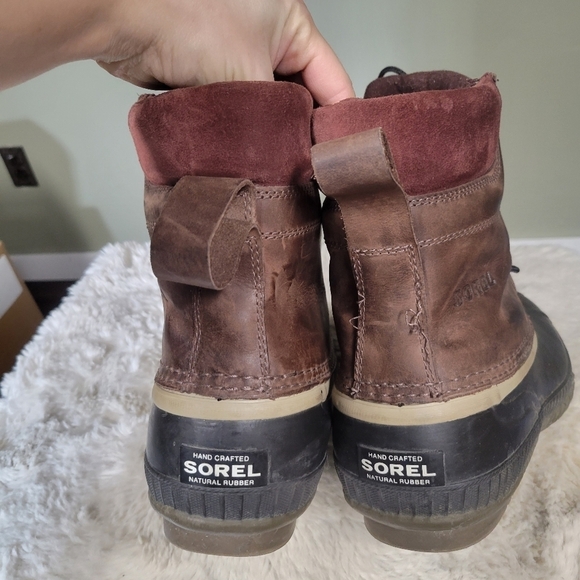 Sorel Mens NM1704-259 Cheyanne Duck Leather Rubber Boots Size 11 Mens main image 7